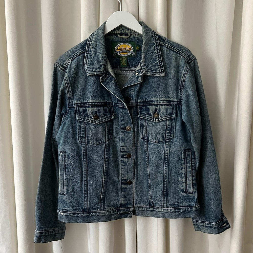 VINTAGE 90s CABELAS Jean Jacket M